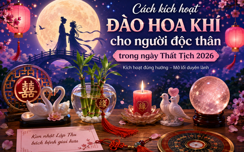 Mẹo kích hoạt đào hoa khí cho người độc thân trong ngày Thất Tịch 2026
