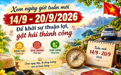 Xem ngày giờ tuần mới 14/9 - 20/9/2026 để khởi sự thuận lợi, gặt hái thành công