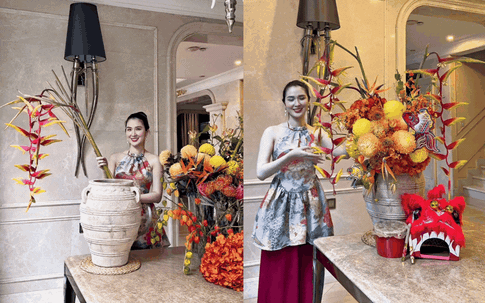 “Phú bà” Ngọc Loan lại khiến dân tình trầm trồ với bình hoa Trung thu toàn những loại hoa “xịn”