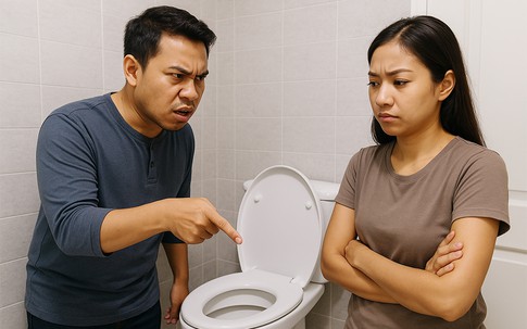 Tôi bấm nút xả 6 lít ở bồn cầu, bạn trai nổi giận mắng là hoang phí