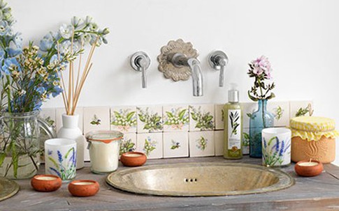 Phòng tắm ngọt ngào với phong cách vintage