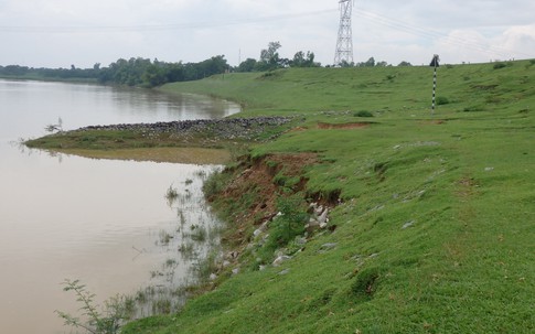 Hàng nghìn người dân lo sợ vì đê sông Chu bị sạt lở trong mùa lũ