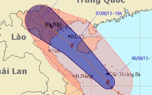 Đêm nay bão vào miền Bắc