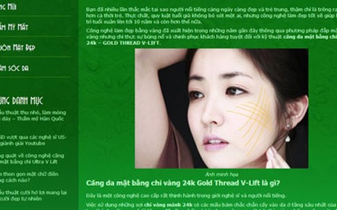 “Ma trận” căng da mặt bằng… vàng 24K