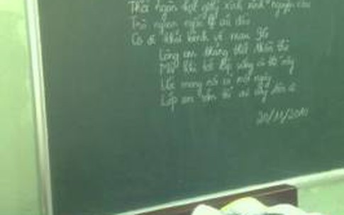 Rơi nước mắt bài thơ học sinh làm tặng cô giáo nằm liệt giường