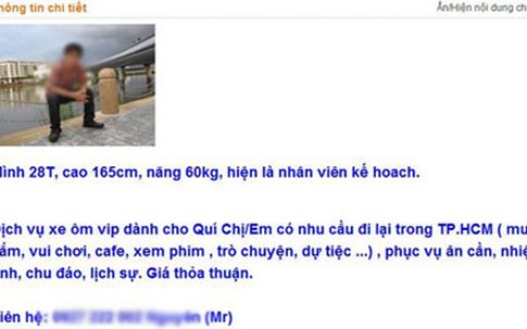 Khi "mỹ nam" hành nghề xe ôm cao cấp cho quý bà, quý cô