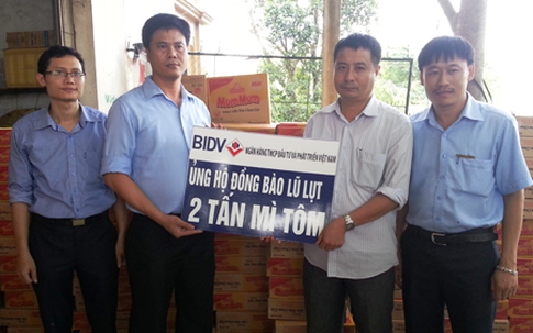BIDV chuyển 7,5 tỷ đồng ủng hộ đồng bào miền Trung