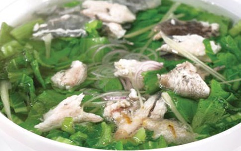 Canh cá rô nấu cải bẹ xanh