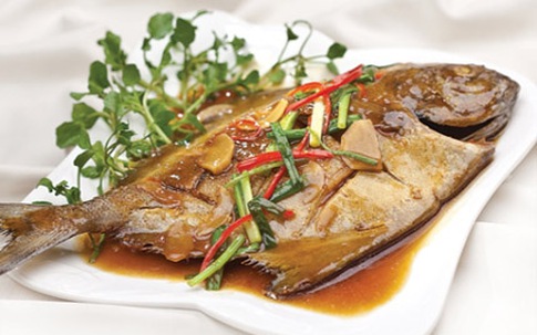 Cá chim rim gừng tỏi