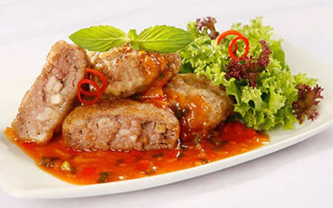 Chả nấm xốt chua ngọt