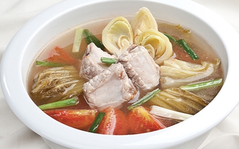 Canh sườn cải chua