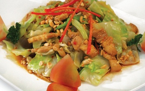 Bắp cải xào xốt tương