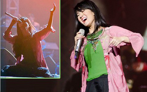 Hồng Nhung mặc váy đụp, hát như nhập đồng