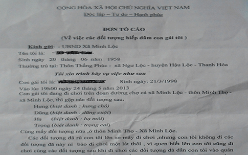 Nữ sinh lớp 9 bị hiếp dâm tập thể: Tra tay vào còng vì khoe “chiến tích” với anh trai nạn nhân