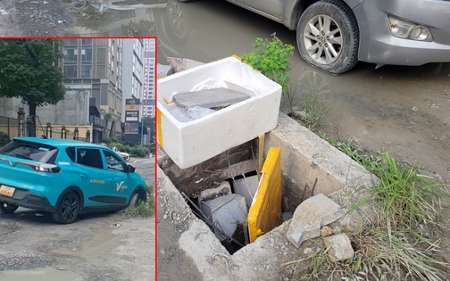 Hà Nội: Thêm xe ô tô bị 'sập bẫy' khi di chuyển qua Dự án D20 Cầu Giấy