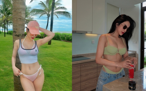 Thời trang đi biển 'gây sốt' của bà mẹ 2 con Diệp Lâm Anh