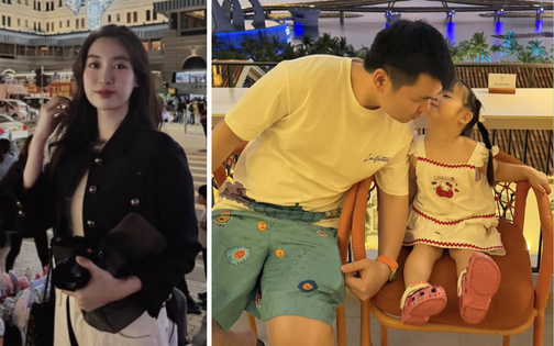 Chồng doanh nhân của Đỗ Mỹ Linh khoe khoảnh khắc con gái cực đáng yêu
