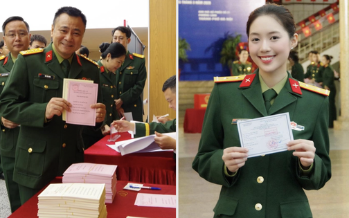 Nghệ sĩ Việt mang quân hàm: NSND Tự Long, Á hậu là Trung úy tự hào ngày hội non sông