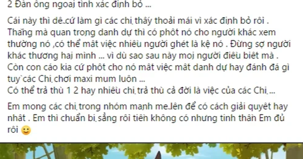 Kế hoạch bài bản ‘1 mũi tên trúng 2 đích’ của cô vợ bị chồng phản bội, hội chị em như được ‘cởi nỗi lòng’