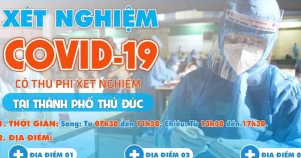 TP Thủ Đức tổ chức thêm 3 điểm xét nghiệm COVID-19 có thu phí