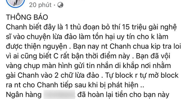 Phương Thanh lên tiếng làm rõ nghi vấn chiếm đoạt tiền từ thiện, tung toàn bộ sao kê vạch trần thủ đoạn gài bẫy tinh vi của kẻ xấu