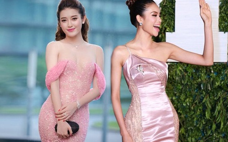 24 chiếc váy hồng thạch anh gợi cảm của mỹ nhân Việt