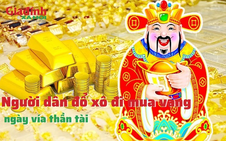 Ngày vía thần tài giá vàng biến động tăng, tiệm kim hoàn vẫn kín khách