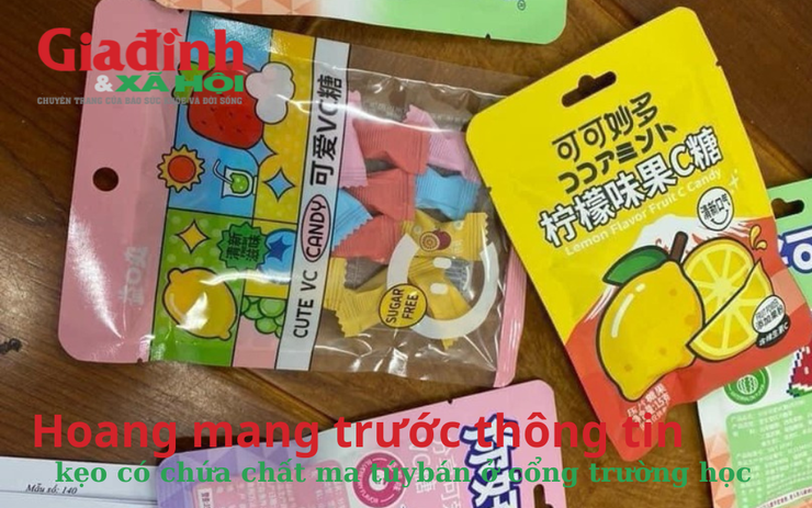 Hoang mang trước thông tin kẹo có chứa chất ma túy bán ở cổng trường học
