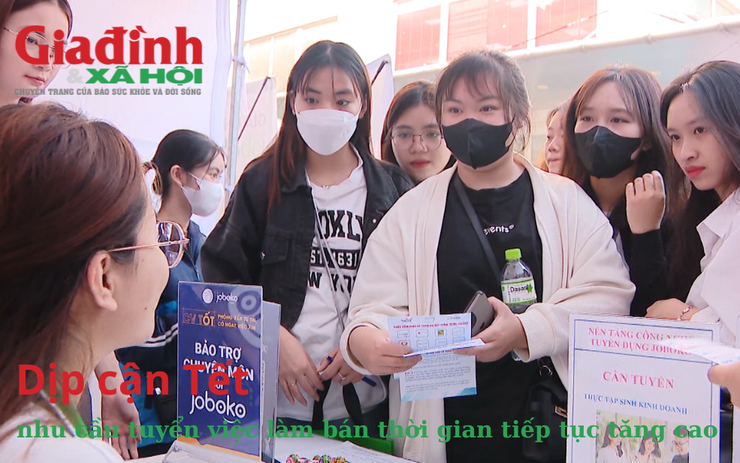 Dịp cận Tết, nhu cầu tuyển việc làm bán thời gian tiếp tục tăng cao 