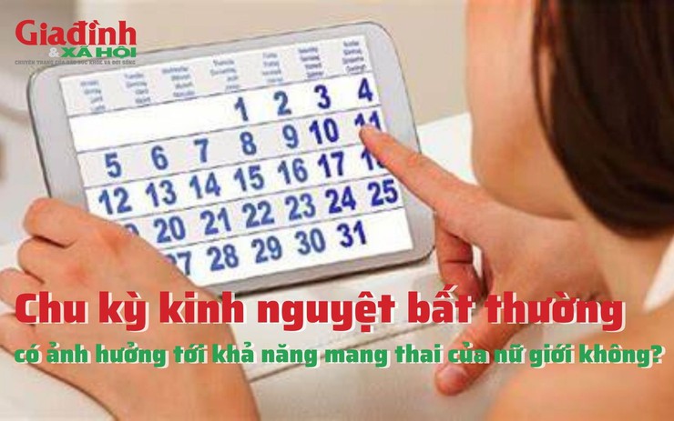 Chu kỳ kinh nguyệt bất thường có ảnh hưởng tới khả năng mang thai của nữ giới không?