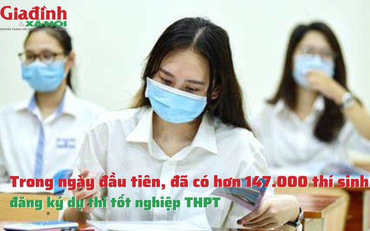 Trong ngày đầu tiên, đã có hơn 147.000 thí sinh đăng ký dự thi tốt nghiệp THPT 