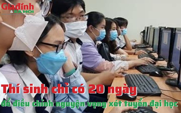 Thí sinh chỉ có 20 ngày để điều chỉnh nguyện vọng xét tuyển đại học