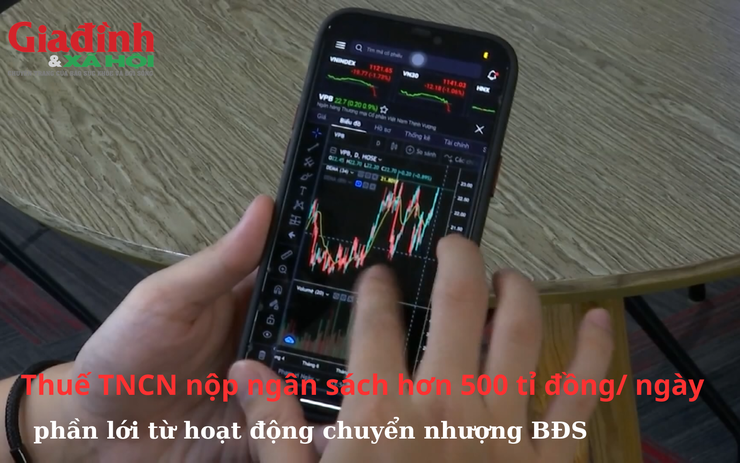 Mỗi ngày thuế thu nhập cá nhân nộp ngân sách hơn 500 tỉ đồng, phần lới từ hoạt động chuyển nhượng bất động sản
