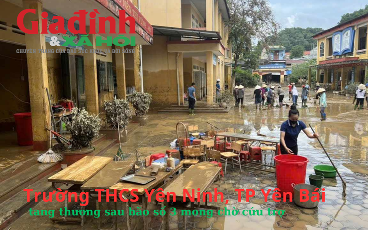 Trường THCS Yên Ninh, TP Yên Bái thương tâm sau bão số 3 mong chờ cứu trợ