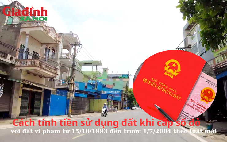 Cách tính tiền sử dụng đất khi cấp sổ đỏ với đất vi phạm từ 15/10/1993 đến trước 1/7/2004 theo luật mới 