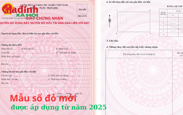Mẫu sổ đỏ mới được áp dụng từ năm 2025