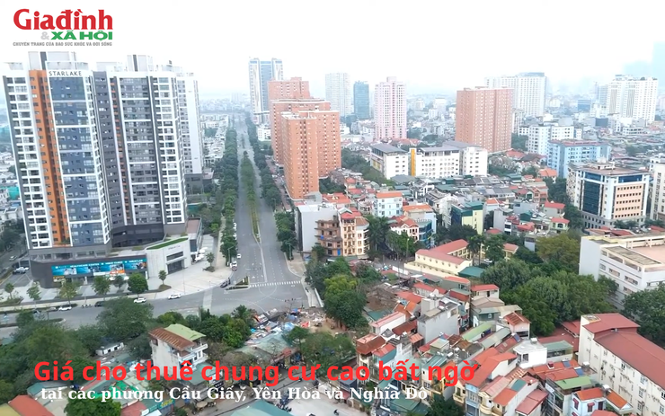 Giá cho thuê chung cư cao bất ngờ tại các phường Cầu Giấy, Yên Hòa và Nghĩa Đô