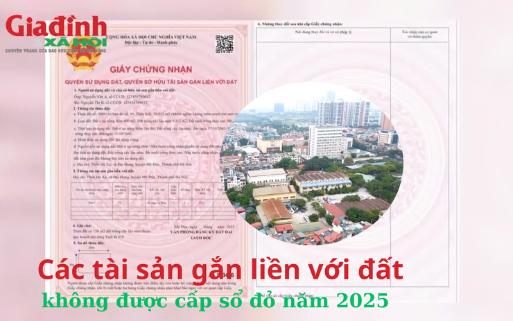 Các tài sản gắn liền với đất không được cấp sổ đỏ năm 2025