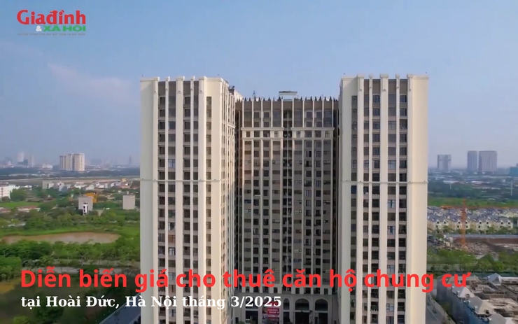 Diễn biến giá cho thuê căn hộ chung cư tại Hoài Đức, Hà Nội tháng 3/2025