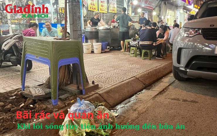 Bãi rác và quán ăn Khi lối sống tùy tiện ảnh hưởng đến bữa ăn