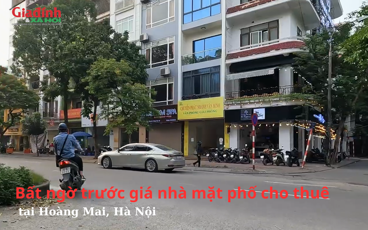 Bất ngờ trước giá nhà mặt phố cho thuê tại Hoàng Mai, Hà Nội