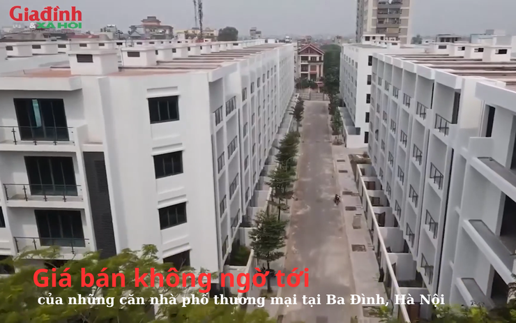 Giá bán không ngờ tới của những căn nhà phố thương mại tại Ba Đình, Hà Nội