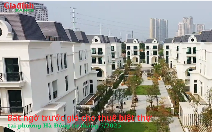 Bất ngờ trước giá cho thuê biệt thự tại phường Hà Đông từ tháng 7/2025