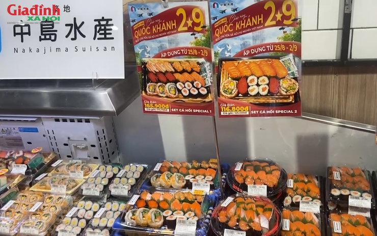 Sushi hạ giá sâu, chỉ từ gần 117.000 đồng/sét nhân dịp Quốc Khánh 2/9