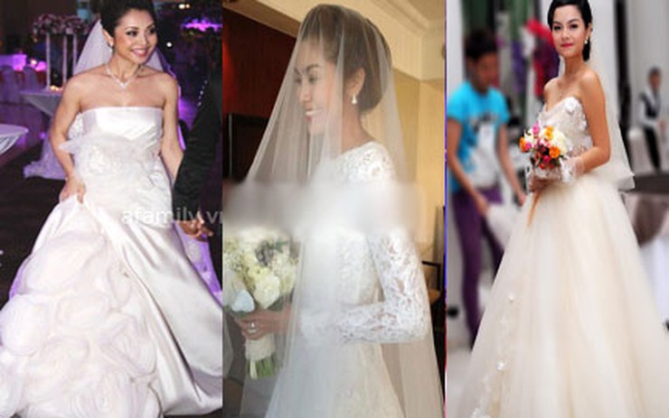 Váy cưới tay dài tuyệt đẹp của sao Việt - Váy cưới cô dâu - HappyWedding.vn