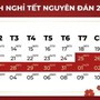 Thông tin mới nhất về lịch nghỉ Tết Nguyên đán 2025 sắp tới