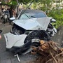 Hà Nội: Xe ô tô 'điên' tông liên hoàn 10 xe máy trên phố Trần Đại Nghĩa