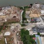 Mục sở thị đại công trường bến bãi, trạm trộn ven sông Ninh Cơ ở Ninh Bình