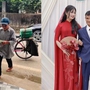 Xúc động clip người cha nhặt rác đạp xe đi mời đám cưới con gái, nhận điều bất ngờ trong ngày vui
