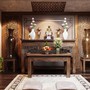 Cách bố trí nơi thờ ở phòng khách vừa đảm bảo thẩm mỹ lại trang nghiêm, giữ tài lộc cho gia chủ